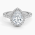 2,75 Karat Pear Halo Tasarım Tektaş Laboratuvar Pırlanta Yüzük 18K -Aurora - Bold Diamonds