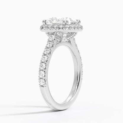 2,75 Karat Prenses Halo Tasarım Tektaş Laboratuvar Pırlanta Yüzük 18K -Aurora - Bold Diamonds