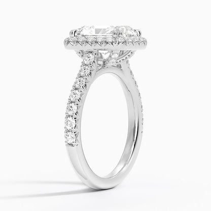 2,75 Karat Radiant Halo Tasarım Tektaş Laboratuvar Pırlanta Yüzük 18K -Aurora - Bold Diamonds