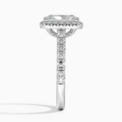 2,75 Karat Radiant Halo Tasarım Tektaş Laboratuvar Pırlanta Yüzük 18K -Aurora - Bold Diamonds