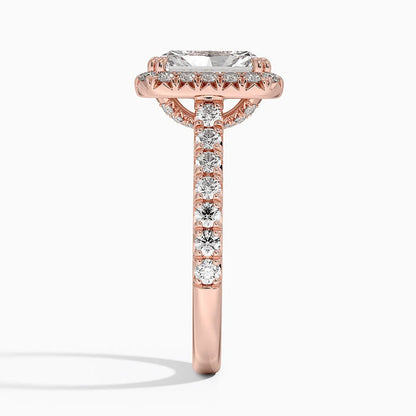 2,75 Karat Radiant Halo Tasarım Tektaş Laboratuvar Pırlanta Yüzük 18K -Aurora - Bold Diamonds