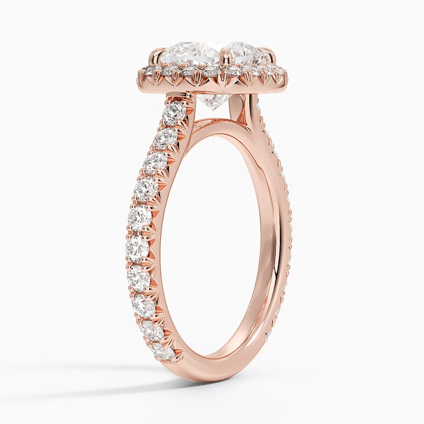 2.80 Karat  Cushion Halo Tasarım Tektaş Laboratuvar Pırlanta Yüzük  18k -Ornara - Bold Diamonds