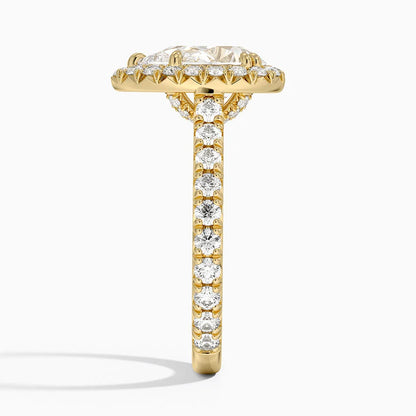 2,80 Karat Damla Halo Tasarım Tektaş Laboratuvar Pırlanta Yüzük 18K- Stellara - Bold Diamonds