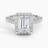2.80 Karat Emerald Halo Tasarım Tektaş Laboratuvar Pırlanta Yüzük 18K  -Lumora - Bold Diamonds