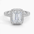 2.80 Karat  Emerald Halo Tasarım Tektaş Laboratuvar Pırlanta Yüzük  18k -Ornara - Bold Diamonds