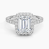 2,80 Karat Emerald Halo Tasarım Tektaş Laboratuvar Pırlanta Yüzük 18K- Stellara - Bold Diamonds
