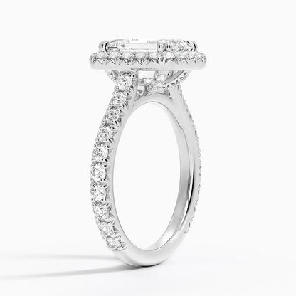 2,80 Karat Emerald Halo Tasarım Tektaş Laboratuvar Pırlanta Yüzük 18K- Stellara - Bold Diamonds