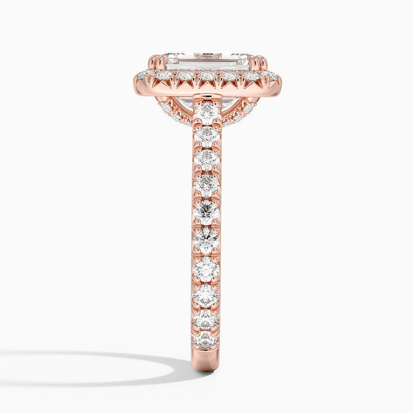 2,80 Karat Emerald Halo Tasarım Tektaş Laboratuvar Pırlanta Yüzük 18K- Stellara - Bold Diamonds