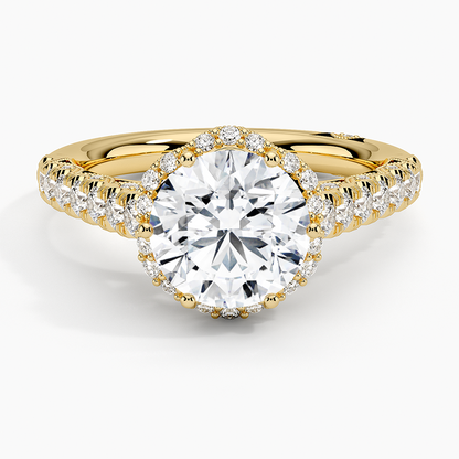 2.80 Karat Halo Tasarım Tektaş Laboratuvar Pırlanta Yüzük 18K  -Lumora - Bold Diamonds
