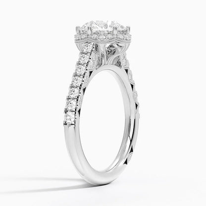 2.80 Karat Halo Tasarım Tektaş Laboratuvar Pırlanta Yüzük 18K  -Lumora - Bold Diamonds
