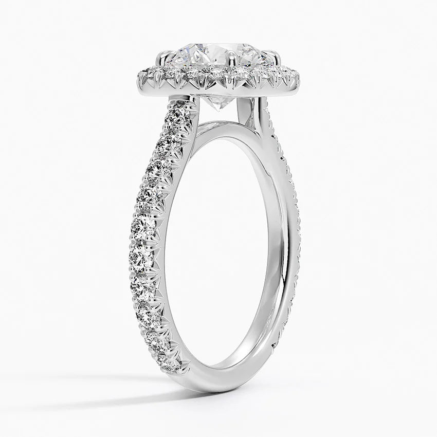 2.80 Karat  Halo Tasarım Tektaş Laboratuvar Pırlanta Yüzük 18k  -Ornara - Bold Diamonds
