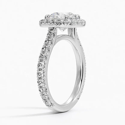2.80 Karat  Halo Tasarım Tektaş Laboratuvar Pırlanta Yüzük 18k  -Ornara - Bold Diamonds