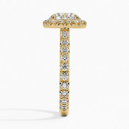 2.80 Karat  Halo Tasarım Tektaş Laboratuvar Pırlanta Yüzük 18k  -Ornara - Bold Diamonds