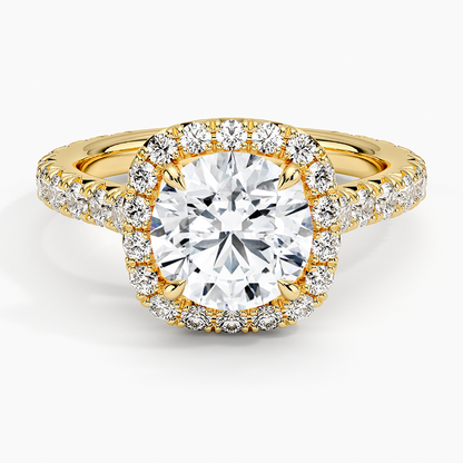 2.80 Karat  Halo Tasarım Tektaş Laboratuvar Pırlanta Yüzük 18k  -Ornara - Bold Diamonds