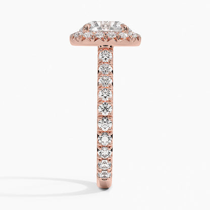 2.80 Karat  Halo Tasarım Tektaş Laboratuvar Pırlanta Yüzük 18k  -Ornara - Bold Diamonds
