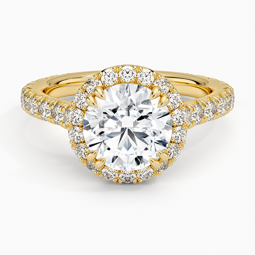 2,80 Karat Halo Tasarım Tektaş Laboratuvar Pırlanta Yüzük 18K - Stellara - Bold Diamonds