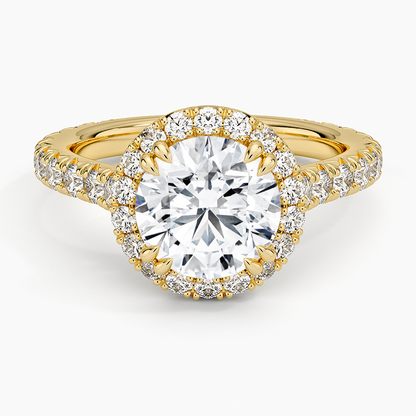2,80 Karat Halo Tasarım Tektaş Laboratuvar Pırlanta Yüzük 18K - Stellara - Bold Diamonds