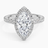 2.80 Karat  Marquise Halo Tasarım Tektaş Laboratuvar Pırlanta Yüzük  18k -Ornara - Bold Diamonds
