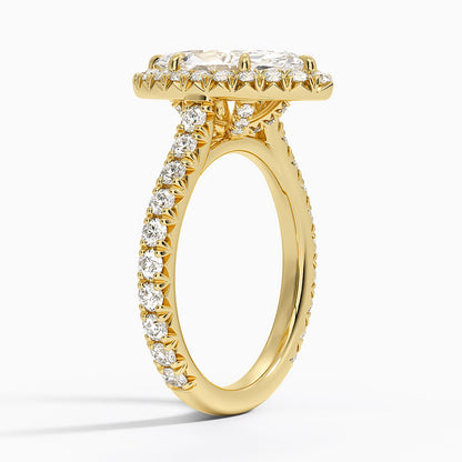 2,80 Karat Marquise Halo Tasarım Tektaş Laboratuvar Pırlanta Yüzük 18K - Stellara - Bold Diamonds