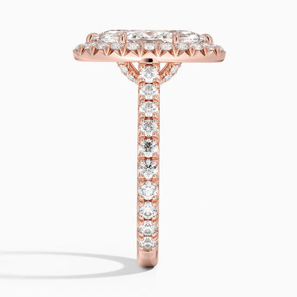 2,80 Karat Marquise Halo Tasarım Tektaş Laboratuvar Pırlanta Yüzük 18K - Stellara - Bold Diamonds