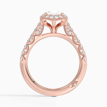 2.80 Karat Oval Halo Tasarım Tektaş Laboratuvar Pırlanta Yüzük  18K -Lumora - Bold Diamonds