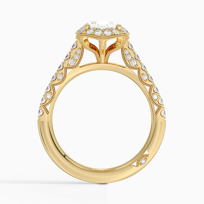 2.80 Karat Oval Halo Tasarım Tektaş Laboratuvar Pırlanta Yüzük  18K -Lumora - Bold Diamonds