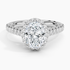 2.80 Karat Oval Halo Tasarım Tektaş Laboratuvar Pırlanta Yüzük  18K -Lumora - Bold Diamonds