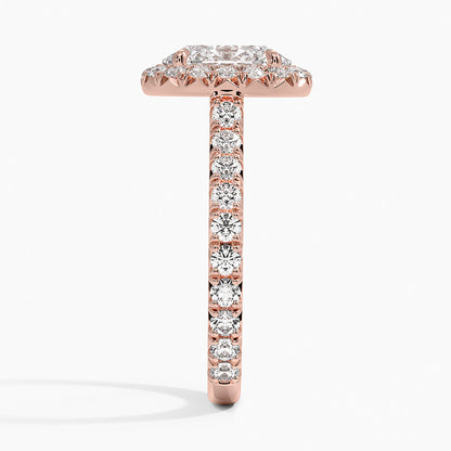 2.80 Karat  Oval Halo Tasarım Tektaş Laboratuvar Pırlanta Yüzük  18k -Ornara - Bold Diamonds