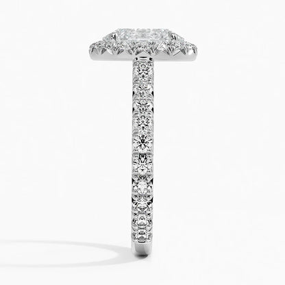 2.80 Karat  Oval Halo Tasarım Tektaş Laboratuvar Pırlanta Yüzük  18k -Ornara - Bold Diamonds