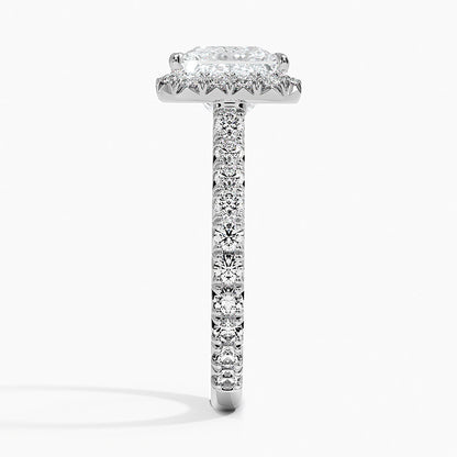 2.80 Karat  Prenses Halo Tasarım Tektaş Laboratuvar Pırlanta Yüzük  18k -Ornara - Bold Diamonds