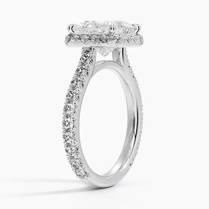 2.80 Karat  Prenses Halo Tasarım Tektaş Laboratuvar Pırlanta Yüzük  18k -Ornara - Bold Diamonds