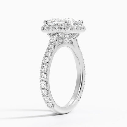 2,80 Karat Prenses Halo Tasarım Tektaş Laboratuvar Pırlanta Yüzük 18K - Stellara - Bold Diamonds