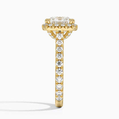 2,80 Karat Prenses Halo Tasarım Tektaş Laboratuvar Pırlanta Yüzük 18K - Stellara - Bold Diamonds