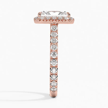 2.80 Karat  Radiant Halo Tasarım Tektaş Laboratuvar Pırlanta Yüzük  18k -Ornara - Bold Diamonds