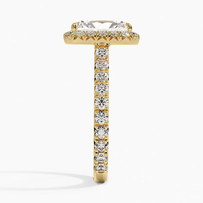 2.80 Karat  Radiant Halo Tasarım Tektaş Laboratuvar Pırlanta Yüzük  18k -Ornara - Bold Diamonds