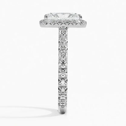2.80 Karat  Radiant Halo Tasarım Tektaş Laboratuvar Pırlanta Yüzük  18k -Ornara - Bold Diamonds