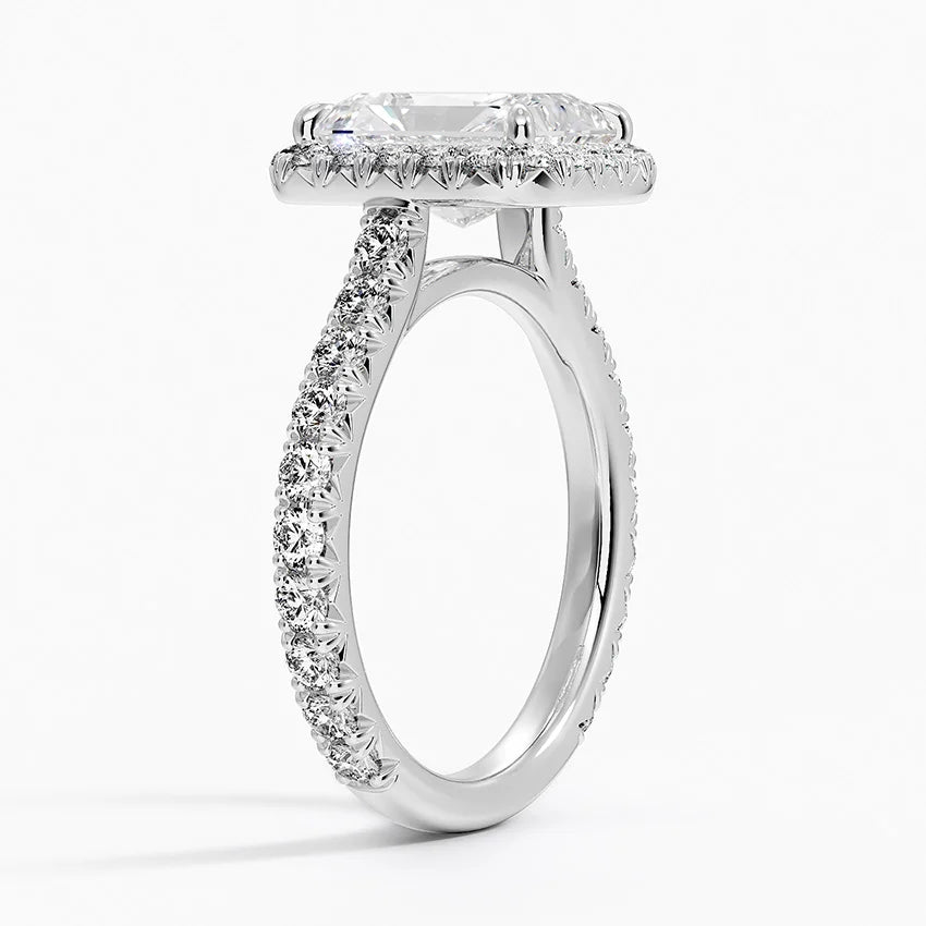 2.80 Karat  Radiant Halo Tasarım Tektaş Laboratuvar Pırlanta Yüzük  18k -Ornara - Bold Diamonds