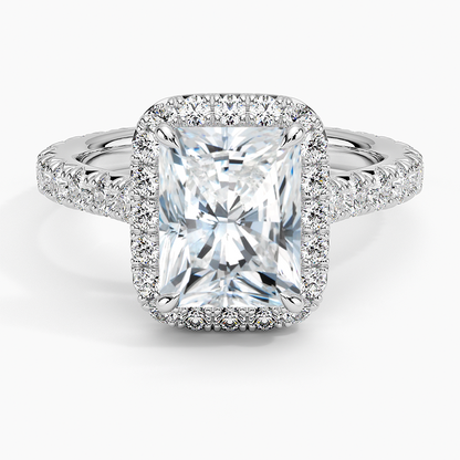 2.80 Karat  Radiant Halo Tasarım Tektaş Laboratuvar Pırlanta Yüzük  18k -Ornara - Bold Diamonds