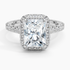 2.80 Karat  Radiant Halo Tasarım Tektaş Laboratuvar Pırlanta Yüzük  18k -Ornara - Bold Diamonds