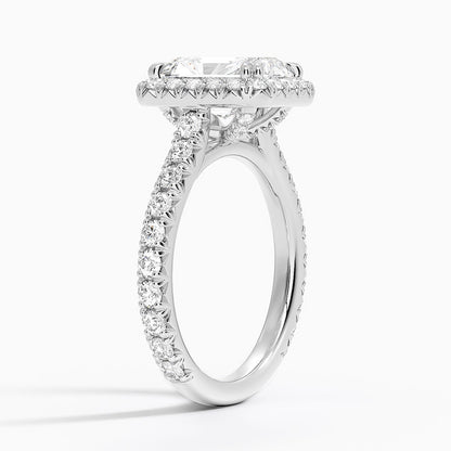 2,80 Karat Radiant Halo Tasarım Tektaş Laboratuvar Pırlanta Yüzük 18K - Stellara - Bold Diamonds