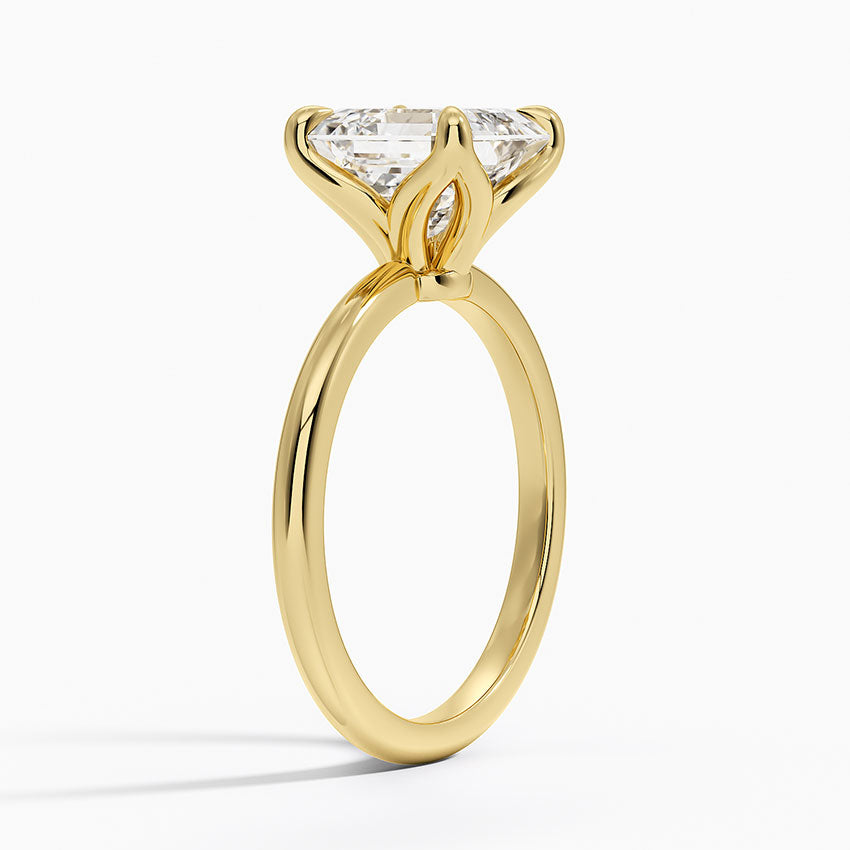 3.00 Karat F-VS Asscher Tektaş Laboratuvar Pırlanta Yüzük 18K - Bold Diamonds