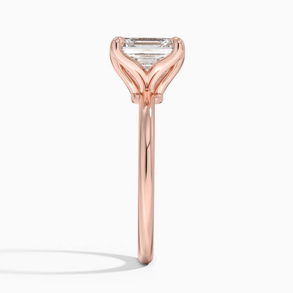 3.00 Karat F-VS Asscher Tektaş Laboratuvar Pırlanta Yüzük 18K - Bold Diamonds