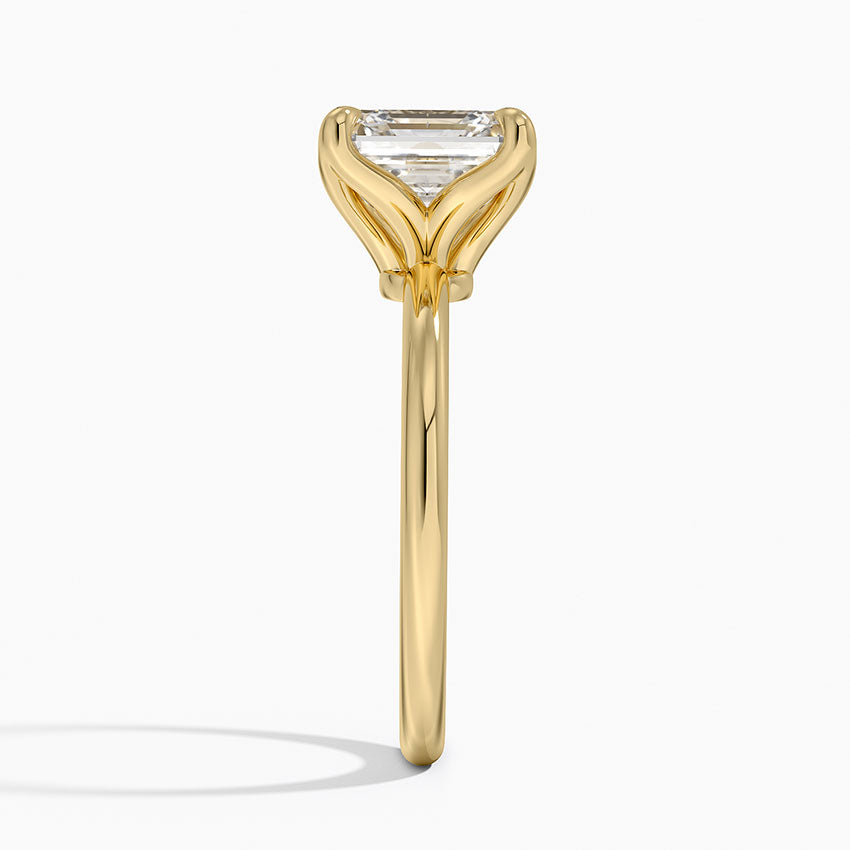 3.00 Karat F-VS Asscher Tektaş Laboratuvar Pırlanta Yüzük 18K - Bold Diamonds