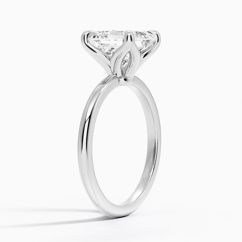 3.00 Karat F-VS Asscher Tektaş Laboratuvar Pırlanta Yüzük 18K - Bold Diamonds