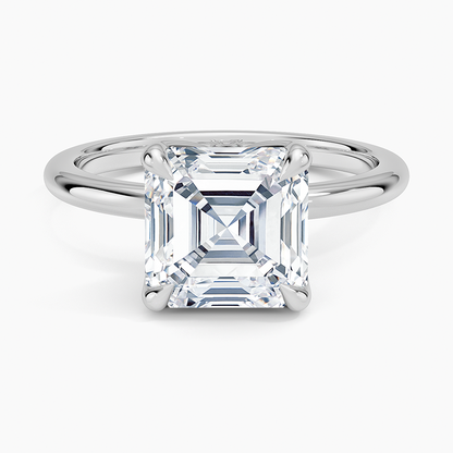 3.00 Karat F-VS Asscher Tektaş Laboratuvar Pırlanta Yüzük 18K - Bold Diamonds