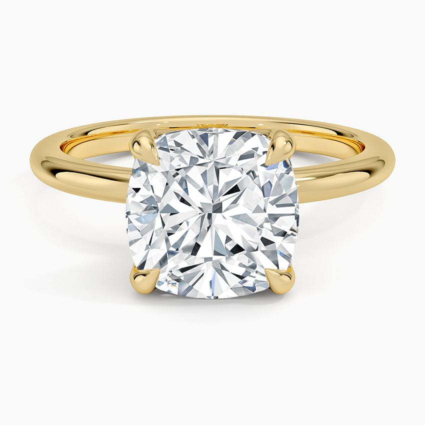 3.00 Karat F-VS Chusion Tektaş Laboratuvar Pırlanta Yüzük 18K - Bold Diamonds