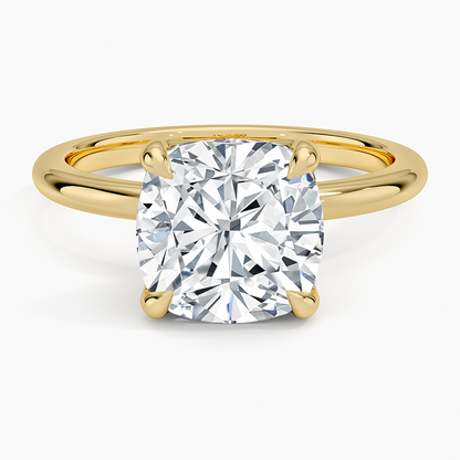 3.00 Karat F-VS Chusion Tektaş Laboratuvar Pırlanta Yüzük 18K - Bold Diamonds