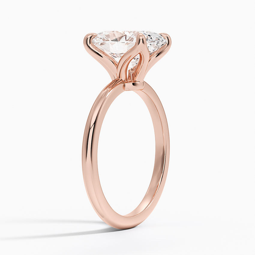 3.00 Karat F-VS Oval Tektaş Laboratuvar Pırlanta Yüzük 18K - Bold Diamonds
