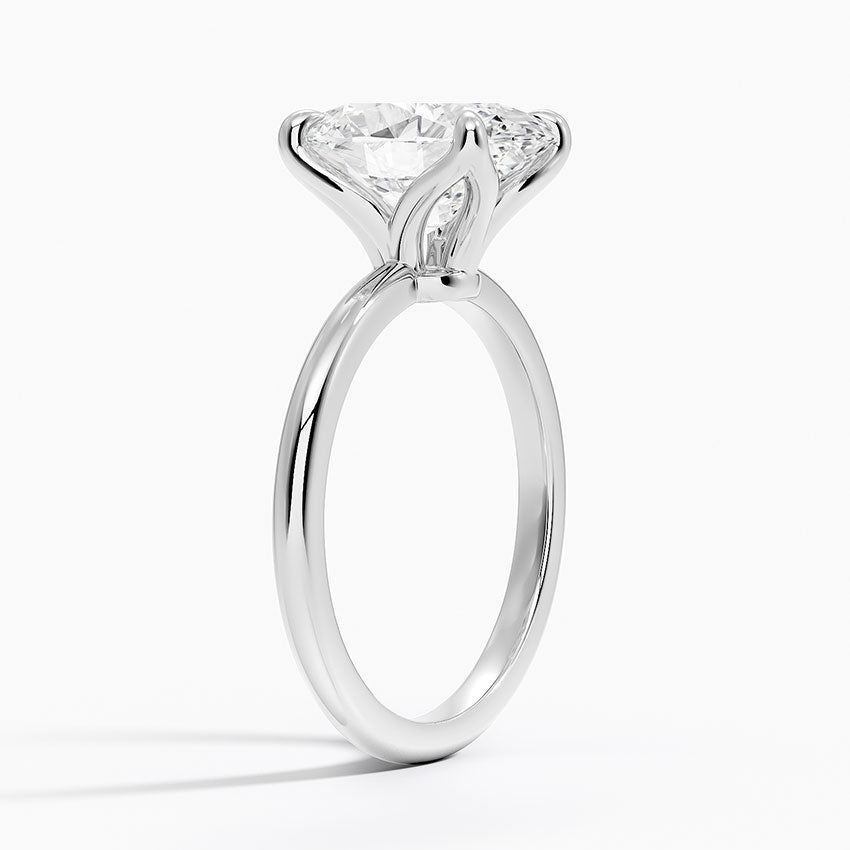 3.00 Karat F-VS Oval Tektaş Laboratuvar Pırlanta Yüzük 18K - Bold Diamonds