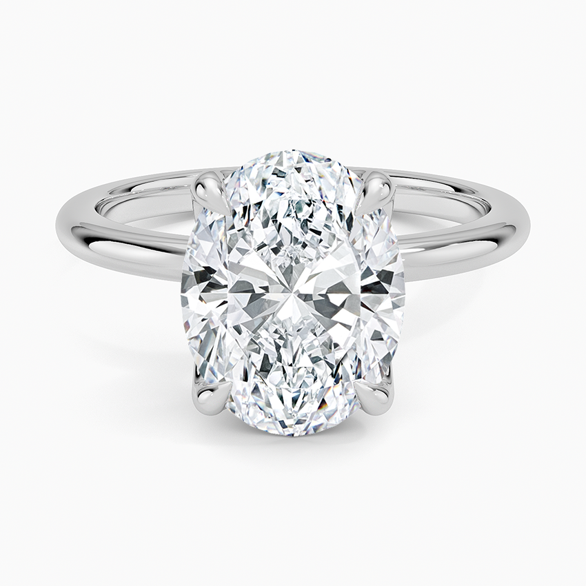 3.00 Karat F-VS Oval Tektaş Laboratuvar Pırlanta Yüzük 18K - Bold Diamonds
